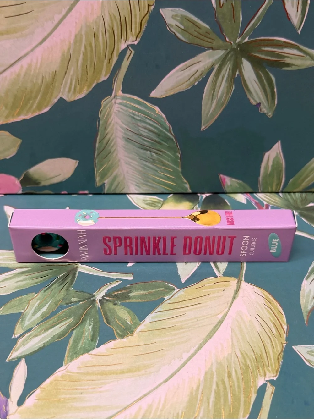 Aminnah Sprinkle Donut Body Butter Spoon Blue NIB